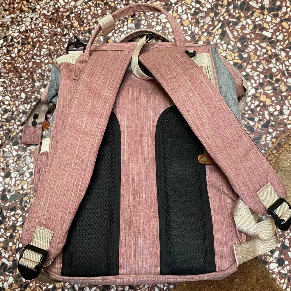 Stylish Pink and Gray Women's Backpack